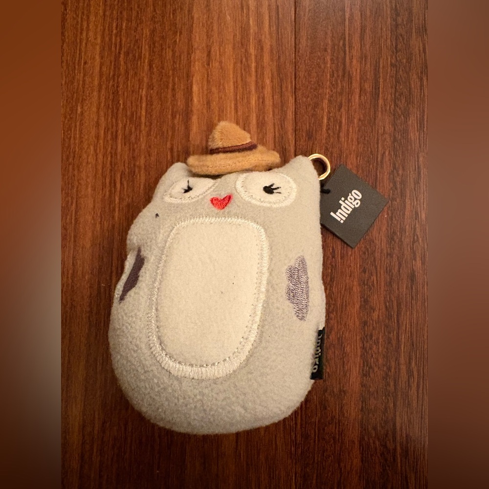 NWT Indigo Owl Keychain